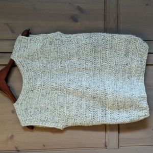 Hand knit oversize sleeveless sweater/vest